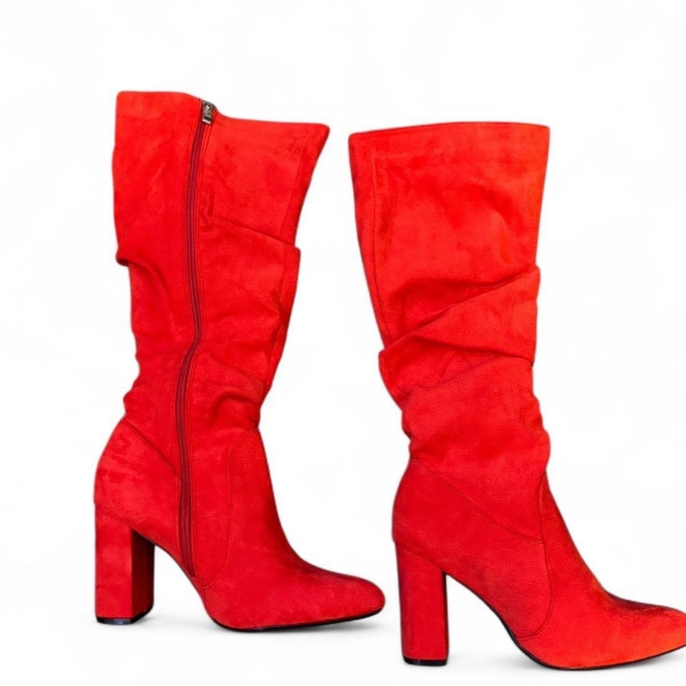 Red Suede Women's Boots